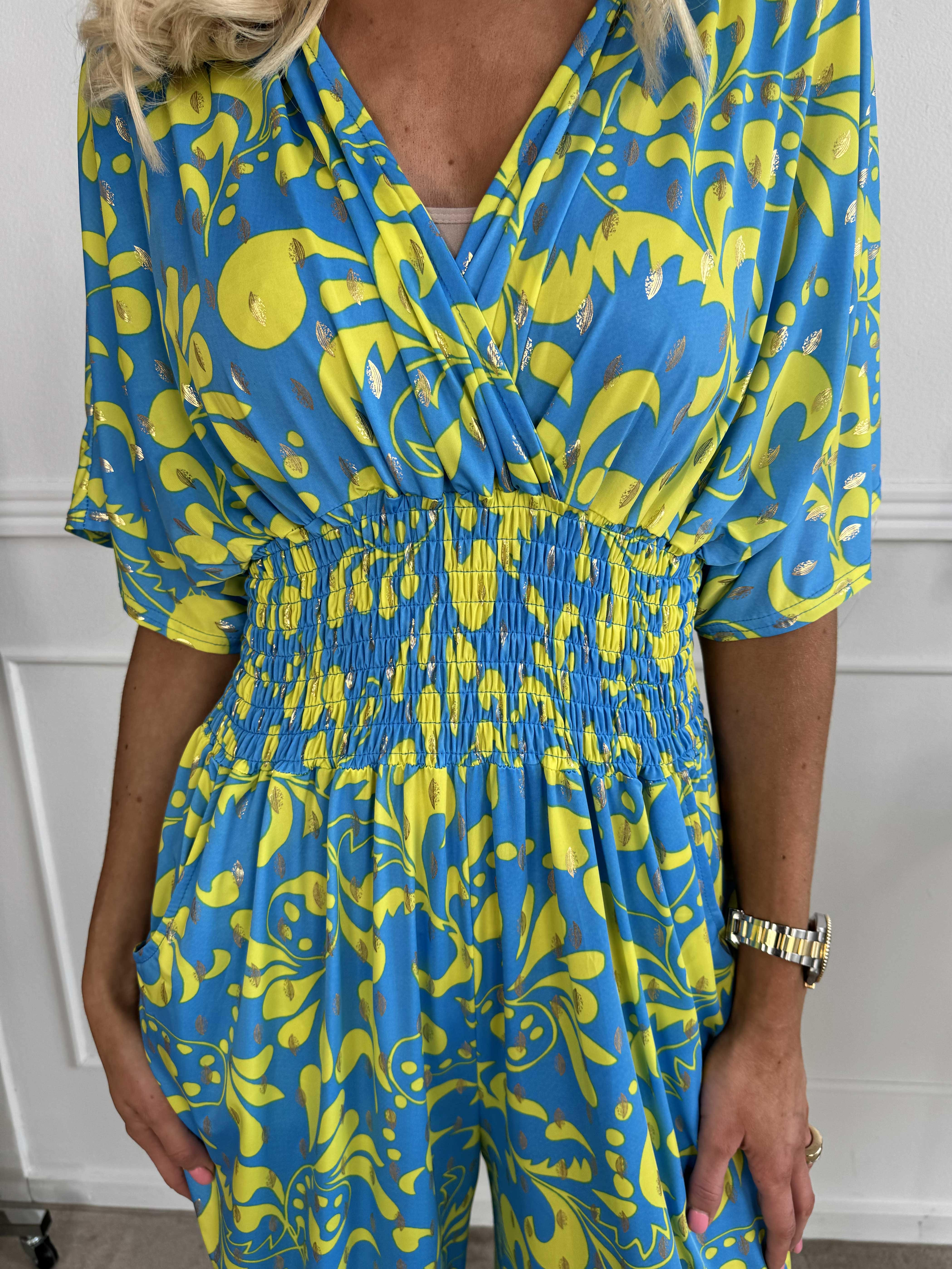 Pams Magic Jumpsuit O/B - Elastisk mønstret buksedragt